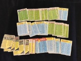 Lot of 43 1960's Baseball Checklist Cards 