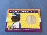 DARRELL EVAN Upper Deck GAME USED BAT Card