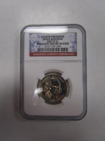 Fourth President James Madison 2007D 1$ Coin BU