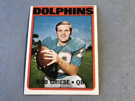 BOB GRIESE Dolphins 1972 Topps Football Card