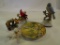 Lot of 5 Decorative Birds, Including 2 Musical