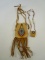 Leather & Beaded  Purse & Pouch Necklace