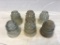 Lot of 6 Vintage Clear Glass  Insulators