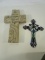 Lot of 2 Decorative Crosses