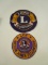 Lot of 2 Large Lions Club Patches