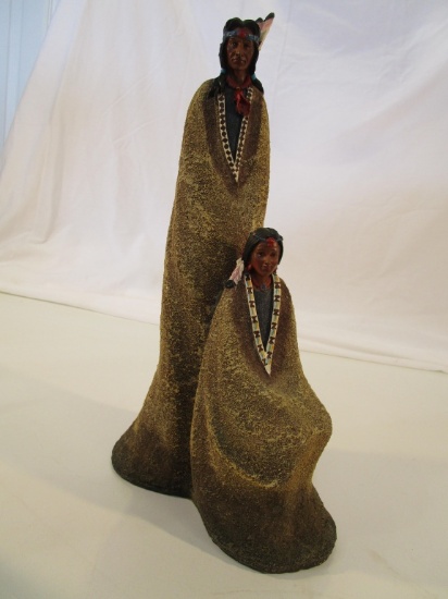 Large Native Americans Figurine