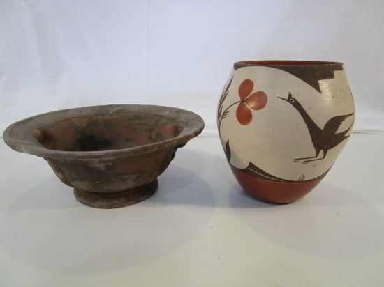 Lot of 2 Pottery Planters