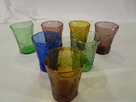 Lot of 7 Colorful 4" Glasses
