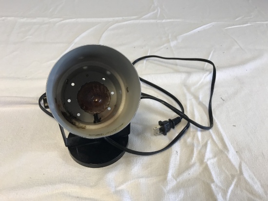 Black Metal Light with Amber Bulb