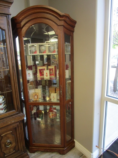 32"x78" Wood Corner China Cabinet