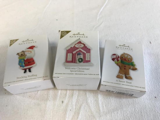 Lot of 3 Hallmark Keepsake Ornaments CHRISTMAS