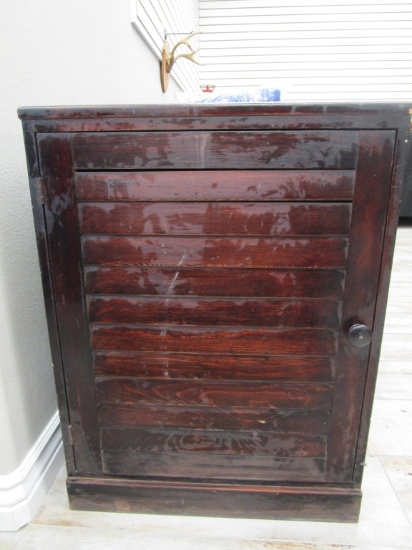 Shutter Style Wood Cupboard