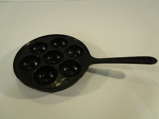 Ebelskiver Enamel Coated Cast Iron Pan