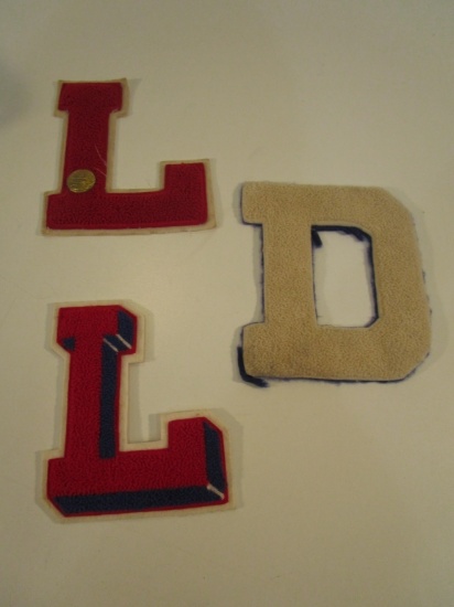 Lot of 3 Vintage Letterman Letters