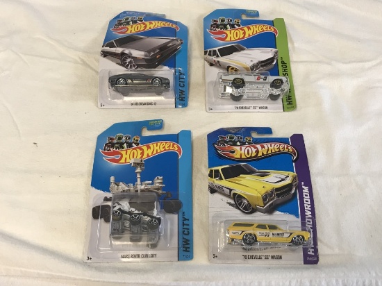 Lot of 4 Hot Wheels -Delorean, 70 Chevelle SS