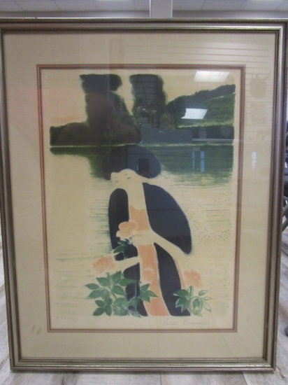 "Les Roses de l'Etang"  by Andre Brasilier