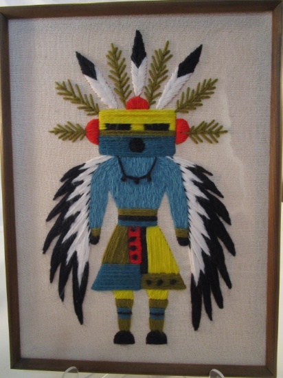 Hand Embroidered Native American Art Work