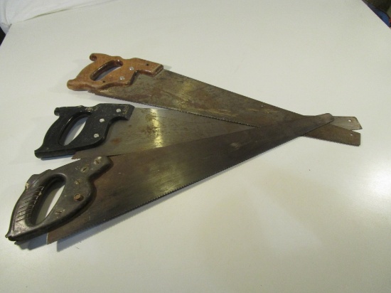 Lot of 3 Vintage Hand Saws