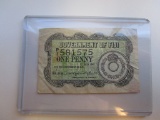 Government of Fiji 1 Penny Note