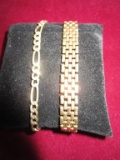 Lot of 2 - 925 Silver Gold Toned Italian Bracelets