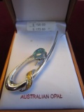 925 Silver and Australian Opal Lapel Pin