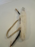 Native American Made Rabbit Skin Quiver w/ Bow