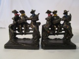 Antique/VTG K&O Co Bronze Singing Cowboys Bookends