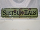Vintage Porcelain Steson Hat Sign