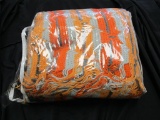 Large Crotchet Orange Blanket