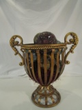 Gold Decorative Vase w/ 9 Balls
