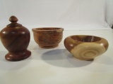 Lot of 3 Small Wood Bowls
