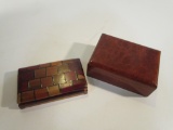 Lot of 2 Small Vintage Wood Boxes