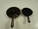 Lot of 2 Small Cast Iron Pans