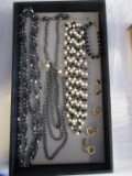 Lot of Black and Gold Tone Jewelry