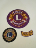 Lot of 3 Lions Club Patches
