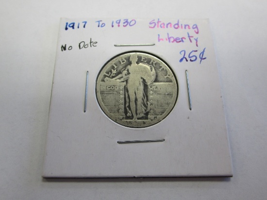 No Date Standing Liberty Silver Dollar