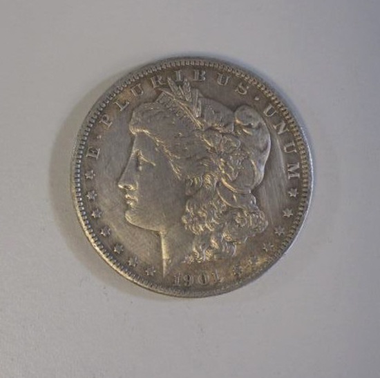 Ungraded 1901-0 Morgan Silver Dollar 1$