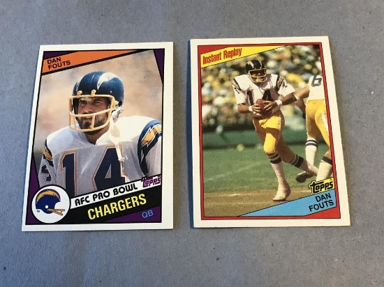 DAN FOUTS Cgargers 1984 Topps Football Lot of 2