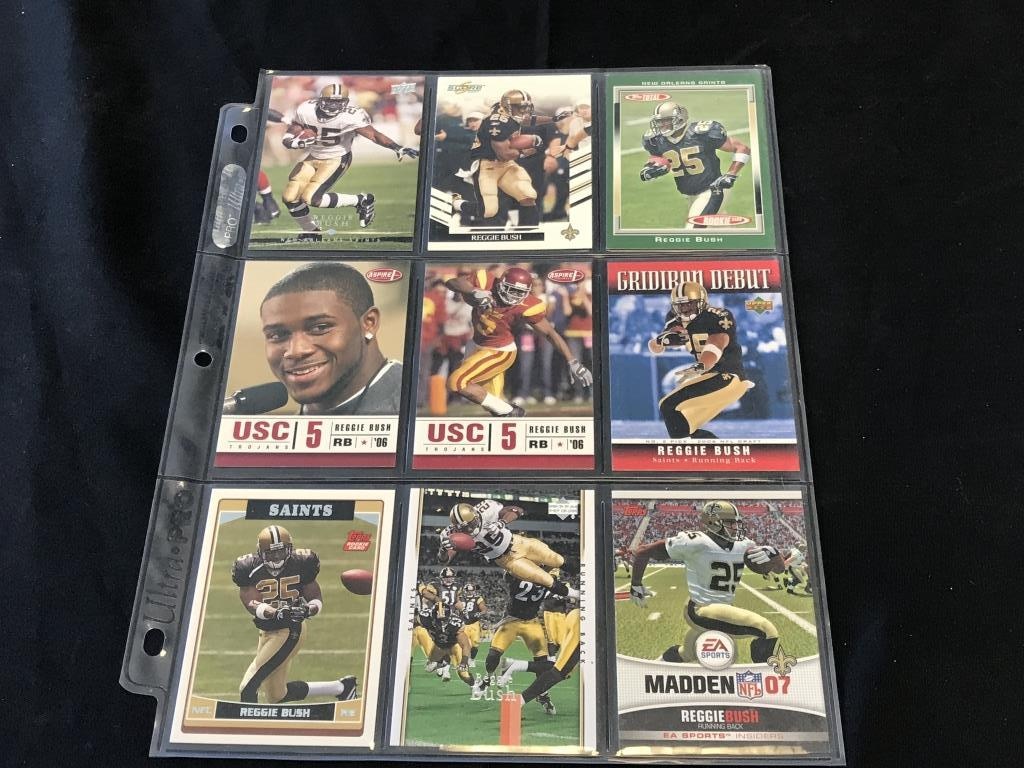Reggie Bush Lot Of 9 Football Cards Art Antiques
