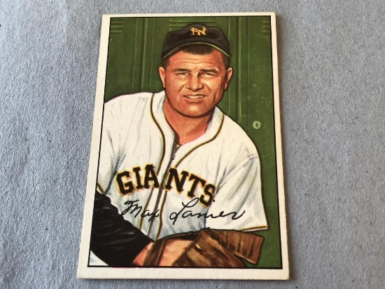 MAX LANIER Giants 1952 Bowman Baseball Card #110,