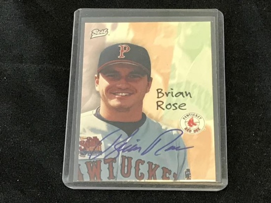 1998 Best BRIAN ROSE Red Sox AUTO Baseball Card