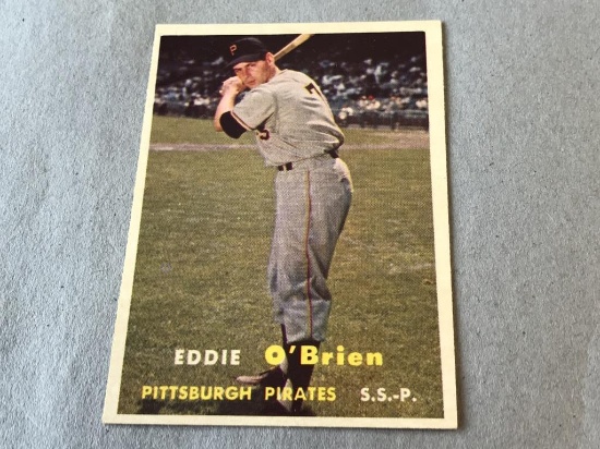 EDDIE O'BRIEN Pirates 1957 Topps Baseball Card