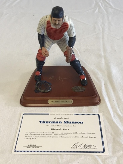 THURMAN MUNSON Yankees Danbury Mint Figure w/ COA