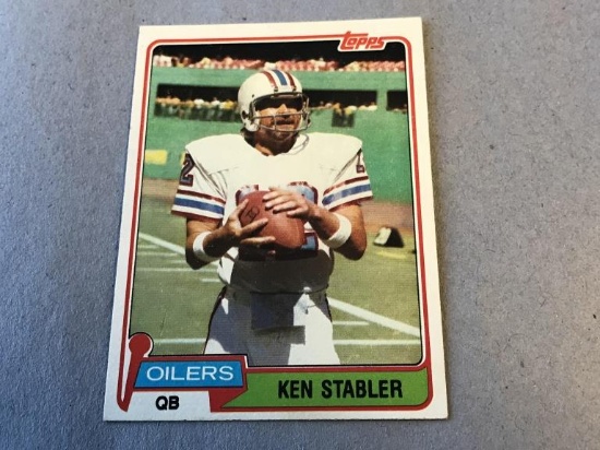 KEN STABLER Oilers 1981 Topps Football Card