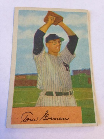 TOM GORMAN Yankees 1954 Bowman Baseball Card #17