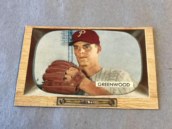 BOB GREENWOOD Phillies 1955 Bowman Baseball #42