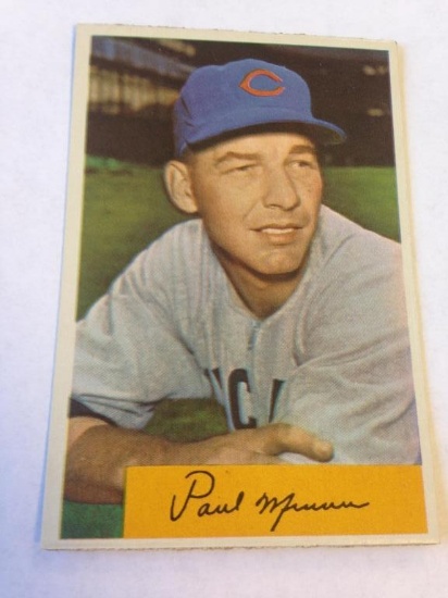 PAUL MINNER Cubs 1954 Bowman Baseball Card #13