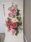 Large Chinese Hand Painted Floral Wall Hanging