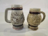 Lot of 2 Vintage Mini Avon Steins