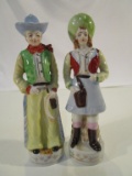 Set of 2 Vintage Japanese Porcelain Cowboys